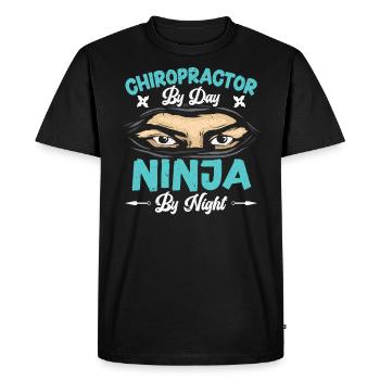 Chiropraticien par jour Ninja par nuit Chiro Squad - T-shirt Premium bio Homme - noir - Devant - Nico (187cm)