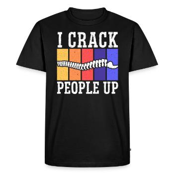 Je craque les gens Chiropraticien Chirurgien de la colonne vertébrale - T-shirt Premium bio Homme - noir - Devant - Nico (187cm)