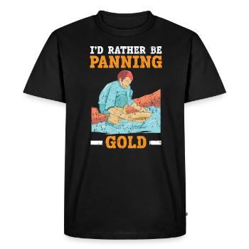 Je préfère fouiller l’exploitation minière de prospection aurifère - T-shirt Premium bio Homme - noir - Devant - Nico (187cm)