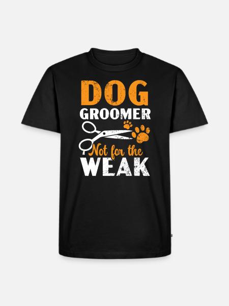 Hundefrisør ikke for den svage kæledyrspleje - Herre Premium økologisk T-shirt - sort