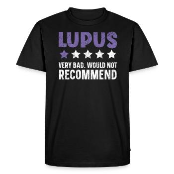 Sensibilisation au lupus Purple Ribbon Maladie auto-immune - T-shirt Premium bio Homme - noir - Devant - Nico (187cm)