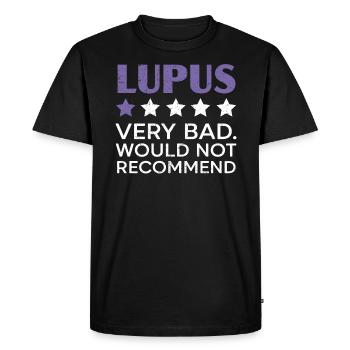 Sensibilisation au lupus Purple Ribbon Maladie auto-immune - T-shirt Premium bio Homme - noir - Devant - Nico (187cm)