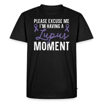 I'm Having A Lupus Moment Lupus Awareness - Men's Premium Organic T-Shirt - black - Front - Nico (187cm)
