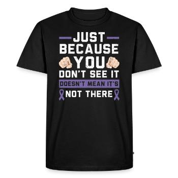 Sensibilisation au lupus Purple Ribbon Maladie auto-immune - T-shirt Premium bio Homme - noir - Devant - Nico (187cm)