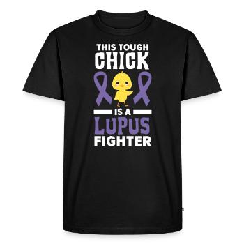 This Chick Is A Lupus Fighter Lupus Awareness - Men's Premium Organic T-Shirt - black - Front - Nico (187cm)