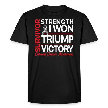 Survivant du cancer carcinoïde Cancer carcinoïde - T-shirt Premium bio Homme - noir - Devant - Nico (187cm)