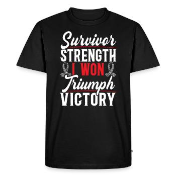 Survivant du cancer carcinoïde Cancer carcinoïde - T-shirt Premium bio Homme - noir - Devant - Nico (187cm)