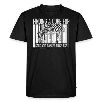 Trouver un remède pour la sensibilisation au cancer carcinoïde - T-shirt Premium bio Homme - noir - Devant - Nico (187cm)