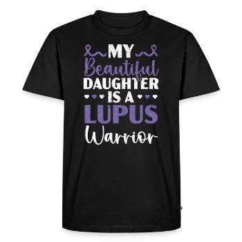 My Daughter Is A Lupus Warrior Lupus Awareness - Men's Premium Organic T-Shirt - black - Front - Nico (187cm)