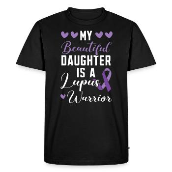 My Daughter Is A Lupus Warrior Lupus Awareness - Men's Premium Organic T-Shirt - black - Front - Nico (187cm)