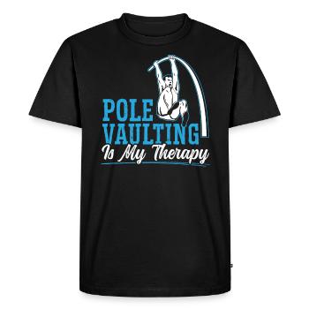 Pole Vaulting Is My Therapy Pole Vaulter - Men's Premium Organic T-Shirt - black - Front - Nico (187cm)