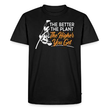 The Better The Plant The Higher You Get Pole Vault - Men's Premium Organic T-Shirt - black - Front - Nico (187cm)