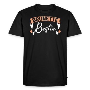 Brunette Bestie Cheveux Bruns Blonde Meilleure Amie - T-shirt Premium bio Homme - noir - Devant - Nico (187cm)
