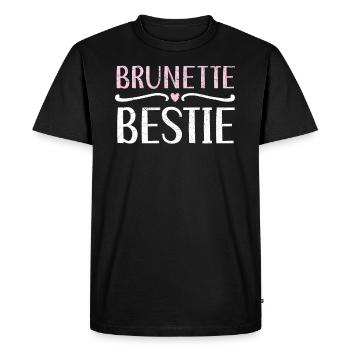 Brunette Bestie Cheveux Bruns Blonde Meilleure Amie - T-shirt Premium bio Homme - noir - Devant - Nico (187cm)
