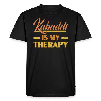 Kabaddi est ma thérapie Indian Team Sport Raider - T-shirt Premium bio Homme - noir - Devant - Nico (187cm)