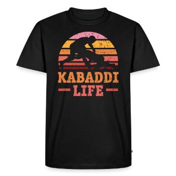 Kabaddi Life Indian Game Team Sport Raider - T-shirt Premium bio Homme - noir - Devant - Nico (187cm)