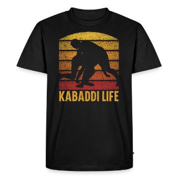 Kabaddi Life Indian Game Team Sport Raider - T-shirt Premium bio Homme - noir - Devant - Nico (187cm)