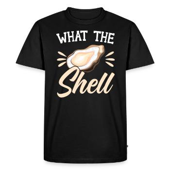 Qu’est-ce que le mollusque coquillage de fruits de mer d’huîtres coquillages - T-shirt Premium bio Homme - noir - Devant - Nico (187cm)