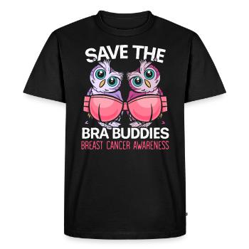 Save The Bra Buddies Sensibilisation au cancer du sein - T-shirt Premium bio Homme - noir - Devant - Nico (187cm)