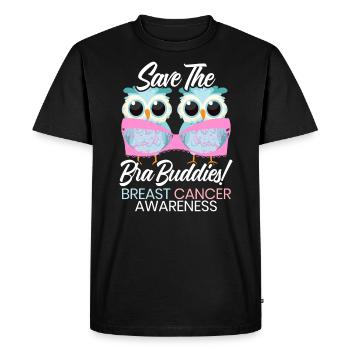 Save The Bra Buddies Sensibilisation au cancer du sein - T-shirt Premium bio Homme - noir - Devant - Nico (187cm)