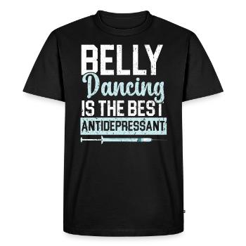 La danse du ventre est le meilleur antidépresseur Shimmy - T-shirt Premium bio Homme - noir - Devant - Nico (187cm)