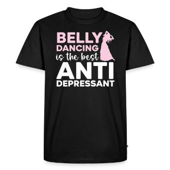 La danse du ventre est le meilleur antidépresseur Shimmy - T-shirt Premium bio Homme - noir - Devant - Nico (187cm)