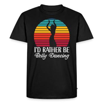 Je préfère danser le ventre danse danse dans le ventre danse - T-shirt Premium bio Homme - noir - Devant - Nico (187cm)