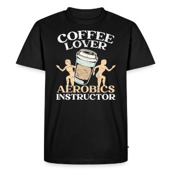 Coffee Lover Instructeur d’aérobic Exercice de fitness - T-shirt Premium bio Homme - noir - Devant - Nico (187cm)