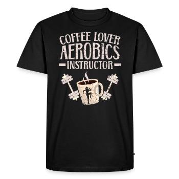 Coffee Lover Instructeur d’aérobic Exercice de fitness - T-shirt Premium bio Homme - noir - Devant - Nico (187cm)