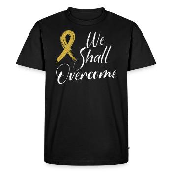 We Shall Overcome Childhood Cancer Awareness - Men's Premium Organic T-Shirt - black - Front - Nico (187cm)