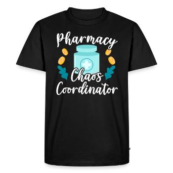 Pharmacy Chaos Coordinator Prescription Pharmacist - Men's Premium Organic T-Shirt - black - Front - Nico (187cm)