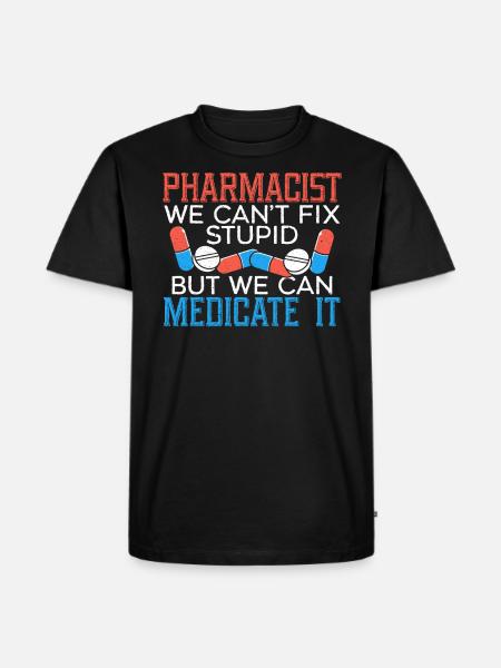 Apotheker Rezept Apotheke Assistent - Männer Premium Bio T-Shirt - Schwarz