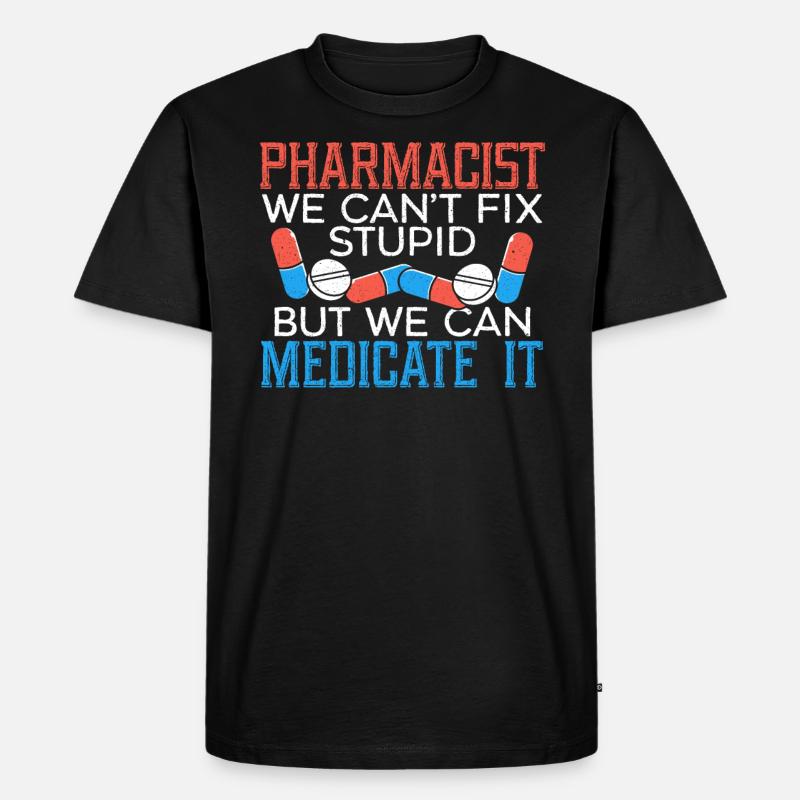 Apotheker Rezept Apotheke Assistent - Männer Premium Bio T-Shirt - Schwarz