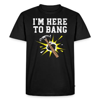 Je suis ici pour frapper la profession de travailleur de la construction - T-shirt Premium bio Homme - noir - Devant - Nico (187cm)
