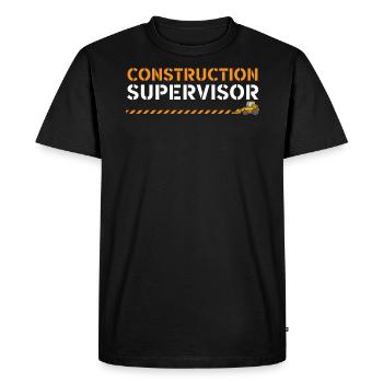 Superviseur de la construction Emploi Travailleur de la construction - T-shirt Premium bio Homme - noir - Devant - Nico (187cm)