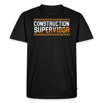 Superviseur de la construction Emploi Travailleur de la construction - T-shirt Premium bio Homme - noir - Devant - Nico (187cm)