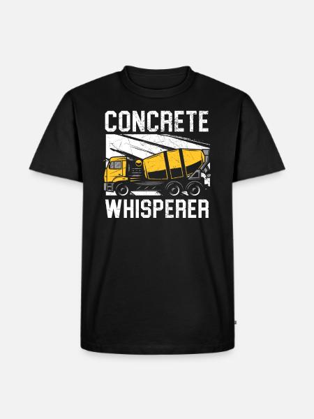 Betonflüsterer Beruf Bauarbeiter - Männer Premium Bio T-Shirt - Schwarz