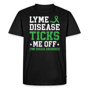 La maladie de Lyme me fait tiquer la sensibilisation à la maladie de Lyme - T-shirt Premium bio Homme - noir - Devant - Nico (187cm)