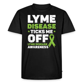 La maladie de Lyme me fait tiquer la sensibilisation à la maladie de Lyme - T-shirt Premium bio Homme - noir - Devant - Nico (187cm)