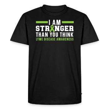 Je suis plus fort que vous ne le pensez maladie de Lyme - T-shirt Premium bio Homme - noir - Devant - Nico (187cm)