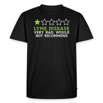 Guerrier de la maladie de Lyme Mois de la sensibilisation à la maladie de Lyme - T-shirt Premium bio Homme - noir - Devant - Nico (187cm)