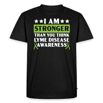 Je suis plus fort que vous ne le pensez maladie de Lyme - T-shirt Premium bio Homme - noir - Devant - Nico (187cm)