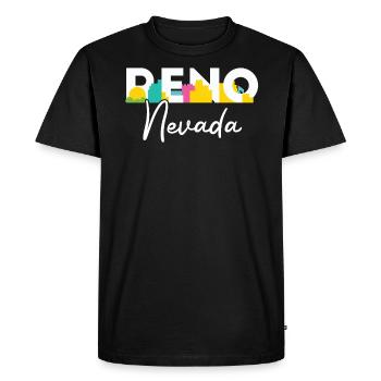 Reno Nevada USA America Nevadians Nevadans - Men's Premium Organic T-Shirt - black - Front - Nico (187cm)