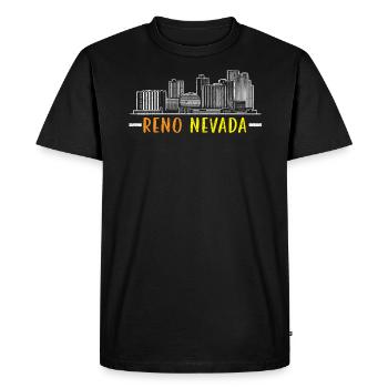 Reno Nevada USA America Nevadians Nevadans - Men's Premium Organic T-Shirt - black - Front - Nico (187cm)