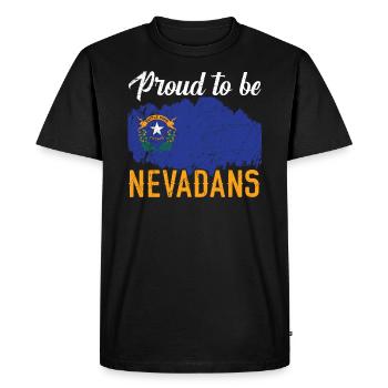 Proud To Be Nevadans USA America I Love Nevada - Men's Premium Organic T-Shirt - black - Front - Nico (187cm)