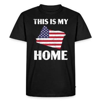 This Is My Home Oregon USA America Oregonians - Men's Premium Organic T-Shirt - black - Front - Nico (187cm)