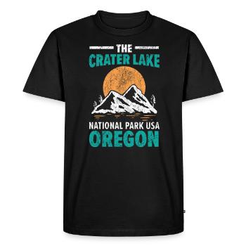 The Crater Lake National Park USA Oregon America - Men's Premium Organic T-Shirt - black - Front - Nico (187cm)
