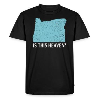Is This Heaven Oregon USA America Oregonians - Men's Premium Organic T-Shirt - black - Front - Nico (187cm)