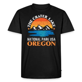 The Crater Lake National Park USA Oregon America - Men's Premium Organic T-Shirt - black - Front - Nico (187cm)