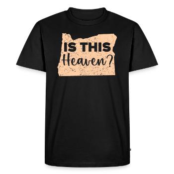 Is This Heaven Oregon USA America Oregonians - Men's Premium Organic T-Shirt - black - Front - Nico (187cm)